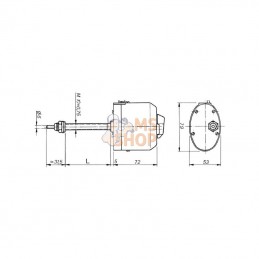 CA24085; DOGA; Moteur d'essuie-glace 24V; pièce detachée