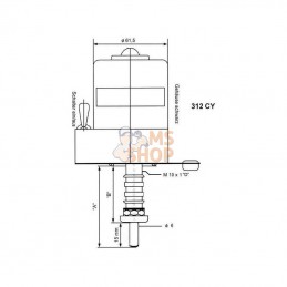 CA24085; DOGA; Moteur d'essuie-glace 24V; pièce detachée