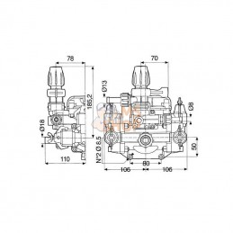 60840032; COMET; Pompe piston-membrane MC 25; pièce detachée