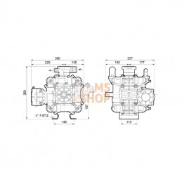 61090002; COMET; Pompe BP171K 1"3/8-1"3/8; pièce detachée