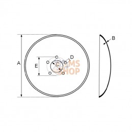 990184; EVERS; Disque de herse lisse 510x6 Evers; pièce detachée