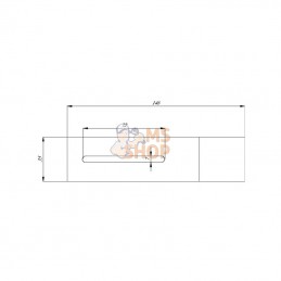 G16040770R; GASPARDO; Grattoir 35x146mm Gaspardo; pièce detachée