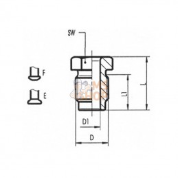 A6309; FTE; Raccord M10x1 / 5mm F; pièce detachée