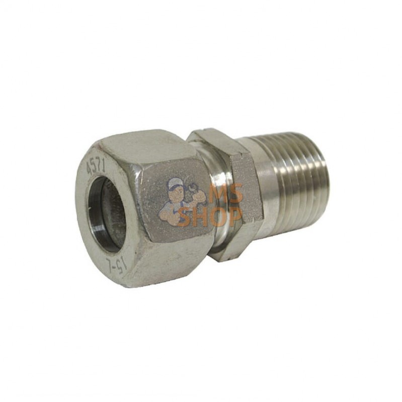 GEV12L14NPTRVS; DICSA; Raccord à visser mâle 12L 1/4 NPT Inox; pièce detachée