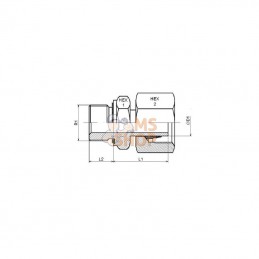 EGESD8SR14WDRVS; DICSA; Raccord vissé 8S R1/4 WD inox; pièce detachée