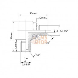 MM9008KRVS; DICSA; Équerre compacte M/M1/2BSP in; pièce detachée