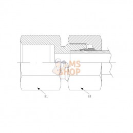 GAV8LR14RVS; DICSA; Raccord à visser femelle 8L R1/4 inox; pièce detachée