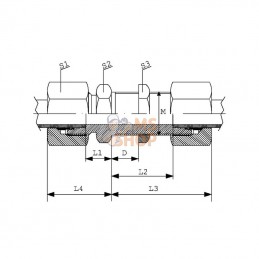 GSV8LRVS; DICSA; Raccord droit 8L inox; pièce detachée