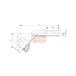 PGSO102045RVS; DICSA; Raccord à sertir DN10-M20x1,5-12S-45º inox; pièce detachée