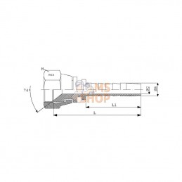 PA89RVS; DICSA; Raccord à sertir DN08-9/16-UNF inox; pièce detachée