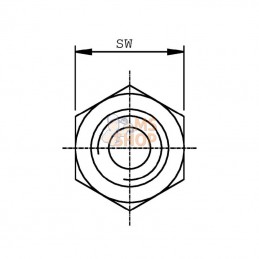 VNBN06RVS; DICSA; Nipple 3/8 BSP x 3/8 NPT inox; pièce detachée