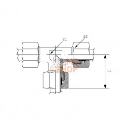 TV12LRVS; DICSA; Raccord en T 12L inox; pièce detachée