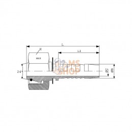 PGLO1626RVS; DICSA; Raccord à sertir DN16-M26x1,5-18L inox; pièce detachée