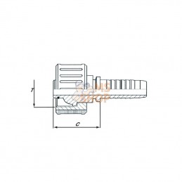 HD260201RVS; DICSA; Raccord à sertir DN06-M22x1,5-Inox; pièce detachée