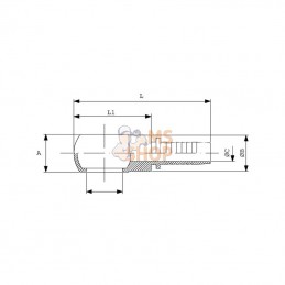 PQM612RVS; DICSA; Raccord à sertir DN06-Ø M12-inox; pièce detachée