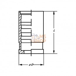 SFD1K08RVS; DICSA; Jupe à sertir Ø19x32mm DN8 acier inoxydable Dicsa; pièce detachée