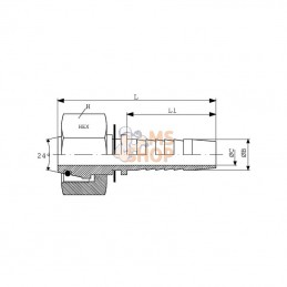 PGSO820RVS; DICSA; Raccord à sertir DN08-M20x1,5-12S inox; pièce detachée