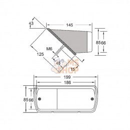 P905801; BRITAX; Feu de position avant +clignotant gauche; pièce detachée