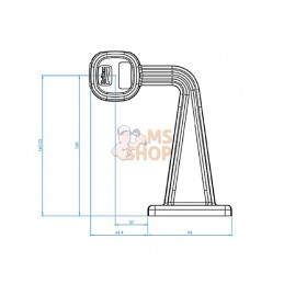 L450330LMV; BRITAX; Feu de gabarit LED 90° vertic; pièce detachée