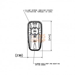 7135023AM; BRITAX; Rétroviseur en 2 parties 12V; pièce detachée