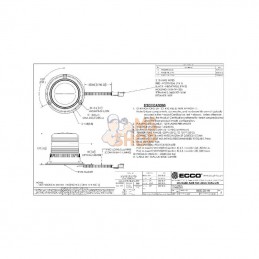 B40000NH; BRITAX; Gyrophare DeltaLED, orange, 3 boulons; pièce detachée