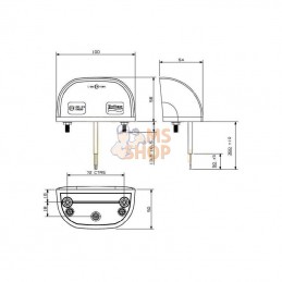 L86800LDV; BRITAX; Éclairage de plaque d'immatriculation 868 LED 12V, câble 0,3 m; pièce detachée