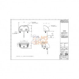 L86712LDVIWT; BRITAX; Éclairage de plaque d'immatriculation câble 2,6 m; pièce detachée