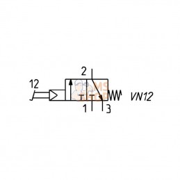 235925; CAMOZZI; Vanne 3/2 voies à pédale; pièce detachée