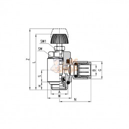 PMCU704188; CAMOZZI; Limiteur débit; pièce detachée