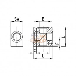 303314; CAMOZZI; Distributeur 4 voies; pièce detachée