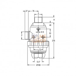 8092000GEO; GEOLINE; Filtre d'aspiration 2"M 220 l/min 32 mailles; pièce detachée