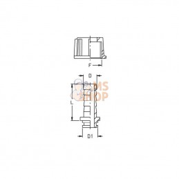 8002202; GEOLINE; Embout 19 mm pour écrou à oreilles 3/4"; pièce detachée