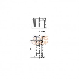 8003250GEO; GEOLINE; Embout 25 mm pour écrou à oreilles 1"; pièce detachée