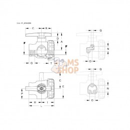 8215303; GEOLINE; Vanne à boisseau sphérique 1 1/4" 2 voies; pièce detachée