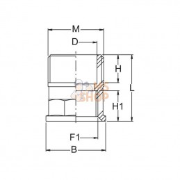 8059301; GEOLINE; Raccord de réduction 1 1/4" x 1" M/F; pièce detachée