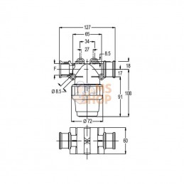 8127005; GEOLINE; Filtre sous pression 1 1/2"M 280 l/min 50 mailles; pièce detachée