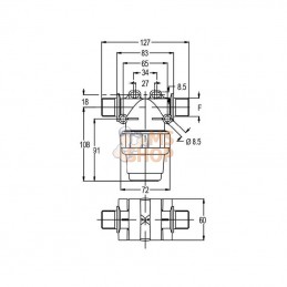 8110005; GEOLINE; Filtre sous pression 3/4"M 100 l/min 50 mailles; pièce detachée