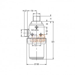 8095001; GEOLINE; Filtre d'aspiration 2"M 260 l/min 50 mailles; pièce detachée