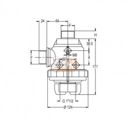 8078001; GEOLINE; Filtre d'aspiration 1 1/4"M 120 l/min 50 mailles; pièce detachée