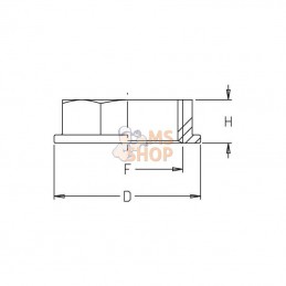 8042301; GEOLINE; Écrou tournant plat 1 1/4"; pièce detachée