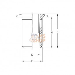 8050302; GEOLINE; Sortie de réservoir 1 1/4" x 48 mm; pièce detachée