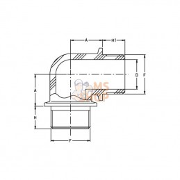 8020401; GEOLINE; Coude 90° 2" M/M; pièce detachée