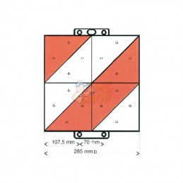 LOF18FLB; GEKA; Panneau avert. 285mmx285mm g.; pièce detachée