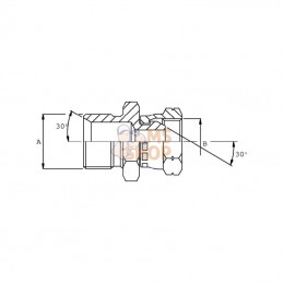 VNMBW1406; BURNETT & HILLMAN; Adaptateur M14 x 3/8 BSP; pièce detachée