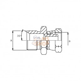 VNBMW0616; BURNETT & HILLMAN; Adaptateur 3/8 BSP x M16; pièce detachée