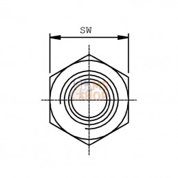 VNBW06; BURNETT & HILLMAN; Adaptateur male/femelle tournant BSP 3/8 - 3/8; pièce detachée