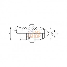 VNJM0710; BURNETT & HILLMAN; Adaptateur 7/16 JIC-M10; pièce detachée