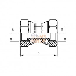 FFB1208; BURNETT & HILLMAN; Adaptateur femelle tournant BSP 3/4 - 1/2; pièce detachée