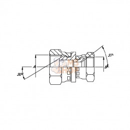 FFBJ12; BURNETT & HILLMAN; Connecteur 3/4 x 3/4 BSP/JIC; pièce detachée