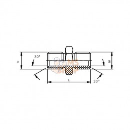 DNB20; BURNETT & HILLMAN; Adaptateur double M/M-BSP 1 1/4; pièce detachée